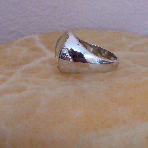 925 Silver Light Yellow Crystal Ring - Picture 5 of 11